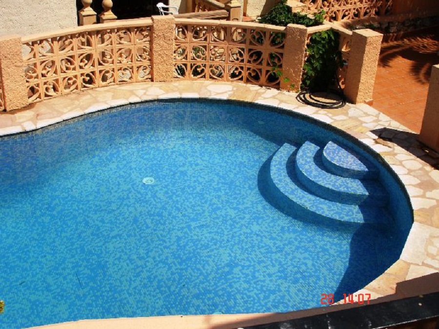 Private pool with direct access from all levels of the villa