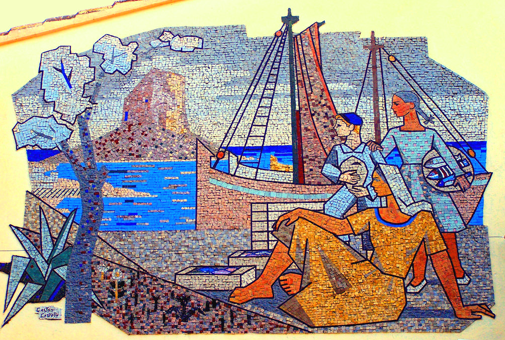 The mosaic by Alicante artist Castello