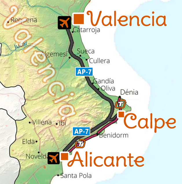 Calpe is ideally located between Valencia and Alicante on the Costa Blanca of Spain